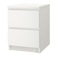 Ikea Commode A 2 Tiroirs Malm 40 X 55 Cm Achat Vente Table