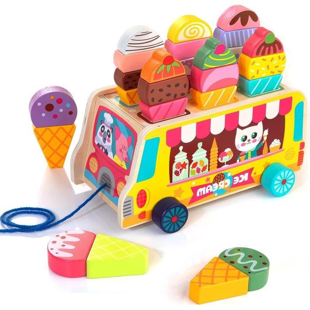 La Marchande En Bois Set Glacier En Bois Pour Enfants KIMIGO - Jeu De Cuisine Et Magasin - Cadeau Fille 3-6 Ans Cadeau Fille Garçon La Marchande En Bois Set Glacier En Bois Pour Enfants KIMIGO - Jeu De Cuisine Et Magasin - Cadeau Fille 3-6 Ans Cadeau Fille Garçon