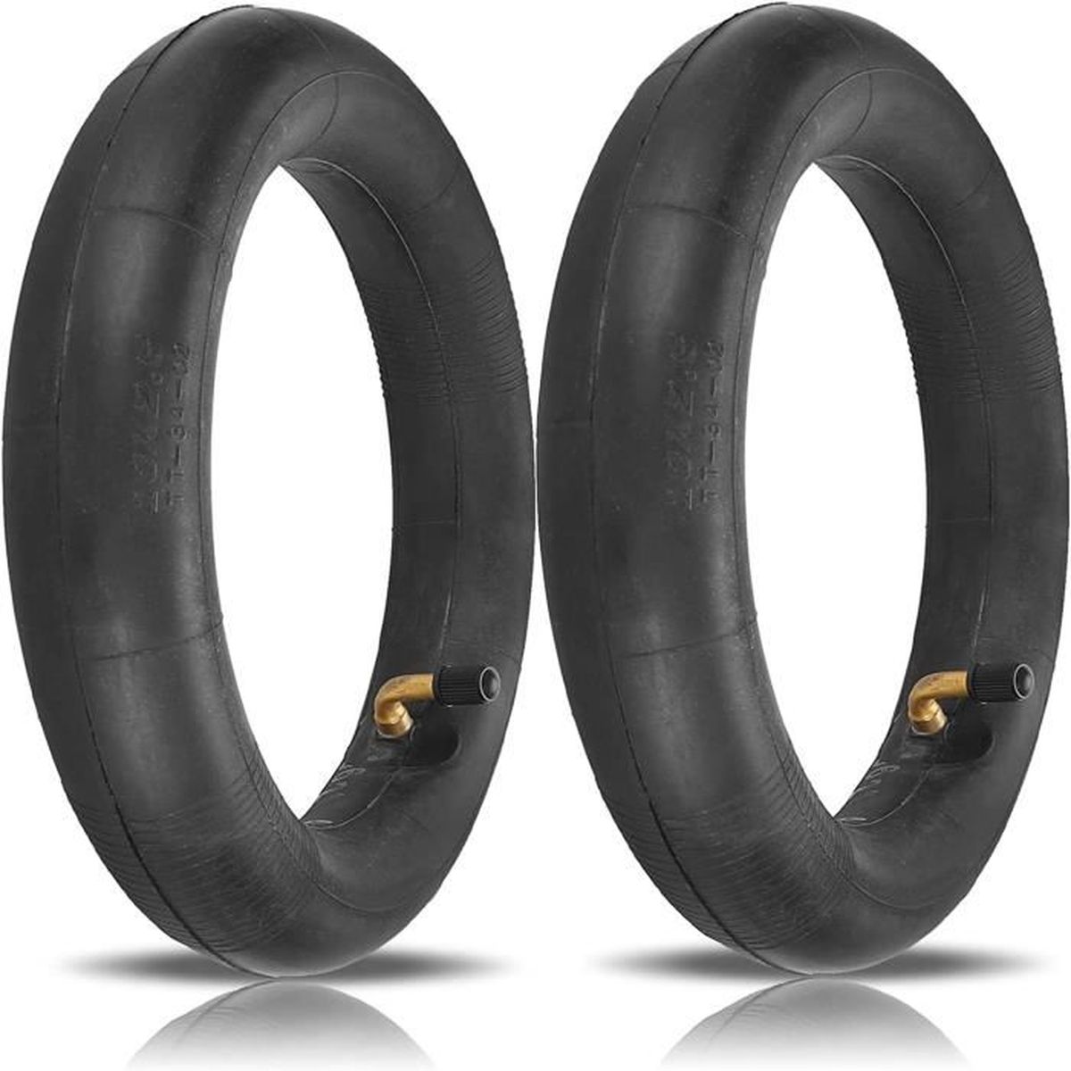 Chambre à Air FUBESK 10 X 2 Pour Trottinette électrique – Valve 90°, Caoutchouc Durable, Compatible 25,4 Cm