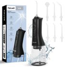 Hydropulseur Jet Dentaire Professionnel FAIRYWILL, Irrigateur Oral Portable et Rechargeable, 6 Busettes, 4 Modes, Noir