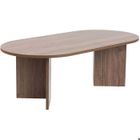 HANAH HOME Table basse ovale en aggloméré coloris noyer L119 cm - IRIS