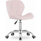 HUCOCO AVOLKA - Fauteuil style moderne bureau/chambre d'ado - 73.5x56.5x46.5 cm - Chaise de bureau pivotante - Rose 46,5x56,5x73,5