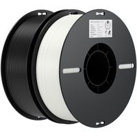 Creality Ender-PLA Filament Value Pack (Blanc+Noir), 2KG Bobine Filament PLA 1.75mm Résistant pour Imprimante 3D