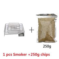 Taille 1pc Smoker 250g chip Barbecue générateur de fumée froide Grill fumoir boîte saumon BBQ fumer pour copeaux de bois viande de