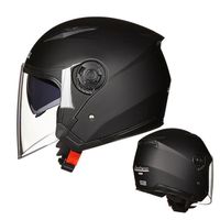 Casque scooter ouvert avec double lentille de haute résistance et boucle de sécurité à dégagement rapide