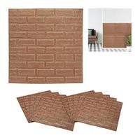 Lot de 10 panneaux muraux effet brique - 10039165-490
