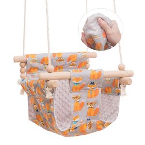BALANÇOIRE - PORTIQUE Balançoire pour bébé en Toile - Marque - Modèle - Conception sécurisée - Harnais à 5 points