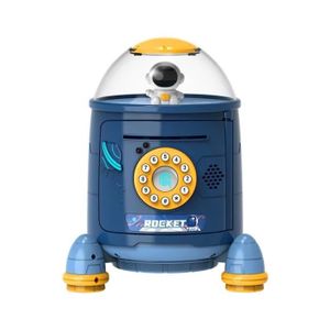 MARCHANDE Bleu - Boîte d'économie de pièces de monnaie pour enfants, tirelire, boîtes de vol automatisées, mot de passe