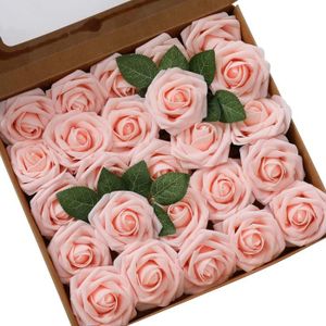 FLEUR ARTIFICIELLE Mousse Rose Artificielles Fleurs Fausse Roses Faux