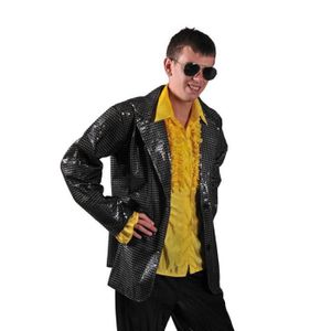Chemise Noire de Disco à paillettes pour homme - Années 70 - Taille au  choix - Jour de Fête - Moins de 30 euros - Bonnes Affaires