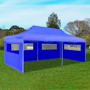 TONNELLE - BARNUM Digital 3 x 6 m Tente de réception pliable bleue 3