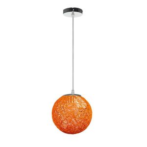 E27 Vintage Style Rustique Boule Tissee Lampe Suspension Lustre