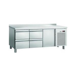 Réfrigérateur tiroir Table Bartscher Réfrigérée S4T1-150 - avec dossere
