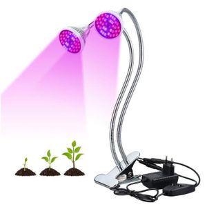 Lampe LED pour plantes à 4 flammes, rouge & bleue, col de cygne 360°, USB -  PEARL