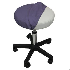 Levoberg Housse de Tabouret Rond en Tissu Couverture Tabouret Bar Protection 33cm Rouge