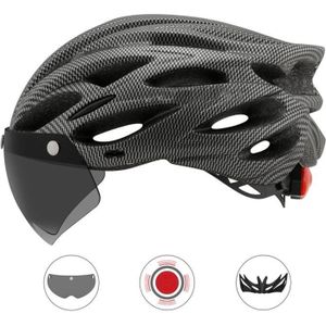 CASQUE DE VÉLO Casque de Vélo avec Visière et Lampe d'avertisseme