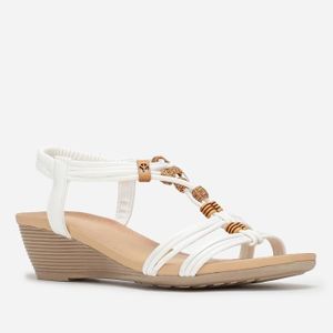 Sandale talon carré blanche 2025