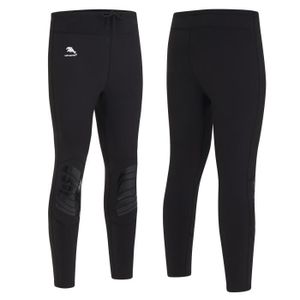 COMBINAISON DE PLONGÉE Combinaison Pantalon en néoprène 2mm Pantalon Thermique de plongée avec Taille Haute pour Homme Noir