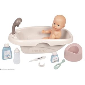 POUPON Smoby - Baby Nurse - Set Baignoire et Accessoires - Pour Poupons et Poupées - 8 Accessoires Inclus - 22036658