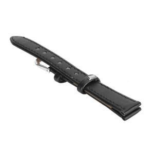 Bracelet De Montre En Cuir De Buffle Véritable Noir - Largeur 16mm - Neuf Sans étiquette