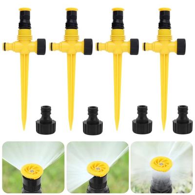 Arroseur oscillant, 4 modes d'arrosage automatique avec buses à 16 trous, grande zone de couverture, arroseur de pelouse pour la maison, le jardin, l'irrigation agricole