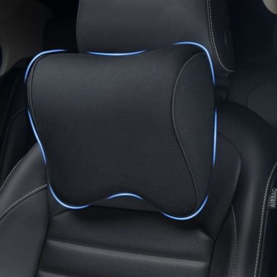 Auto,Appui-tête De Voiture En Cuir Mousse à Mémoire De Forme, Coussin