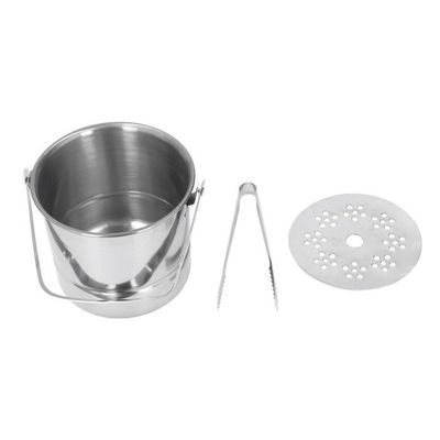Seau à Glaçons 1,3L En Acier Inoxydable Avec Couvercle, Pince Et Filtre - Parfait Pour Bière, Champagne Et Vin