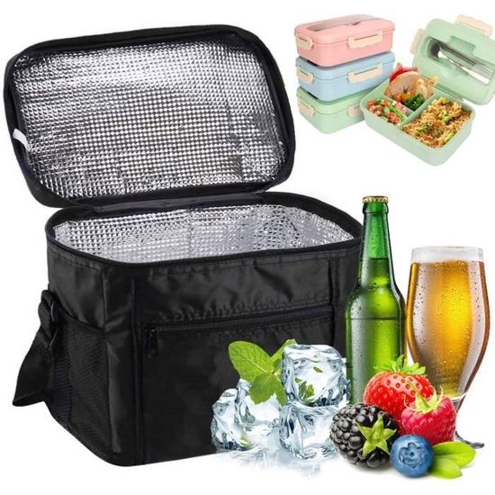 Sac Isotherme Repas 10L Rainsmore - Extensible, étanche, Avec Poignée Et Bandoulière, Pour Bureau, Pique-nique, Voyage