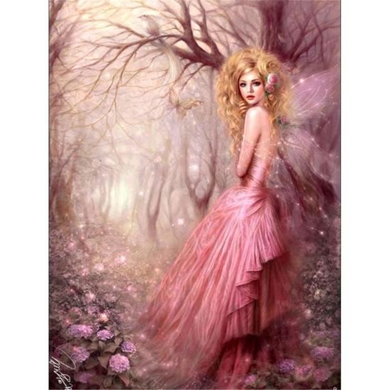 Lxmsja Kit Broderie Diamant Crâne Squelette Fée 5D - Peinture Diamant Adulte Halloween 30x40cm