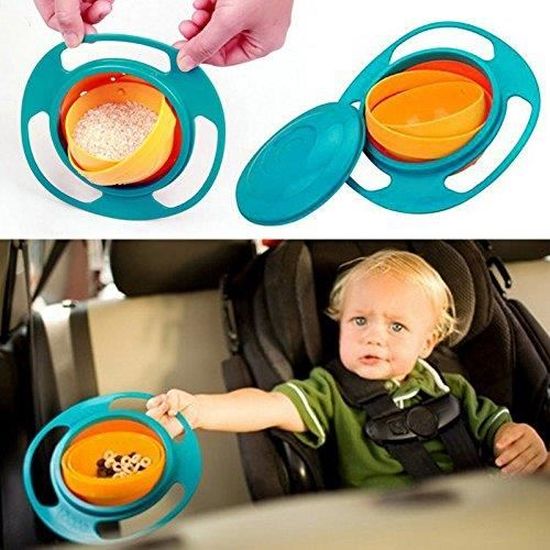 Gamelle Anti Renversement Pour Enfant Gyro Bol Rotatif A 360 Pour Le Bebe Evitez Les Aliments Renverser Bleu Cdiscount Puericulture Eveil Bebe