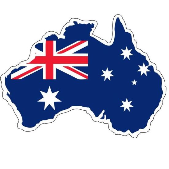 Autocollant sticker drapeau carte australie mackbook
