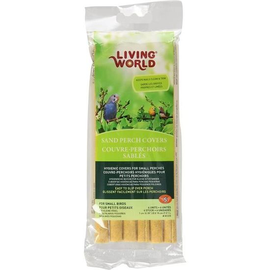 Perchoirs à Oiseaux Twist Fit - Lot De 2 (15 Cm + 20 Cm) En Bois Naturel De Bouleau - Pour Perruches, Calopsittes, Pinsons - Compatible Cages Standard