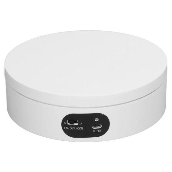 Présentoir Rotatif Motorisé 13cm Avec Télécommande - Plateau Tournant 360° Pour Photos Et Vitrines