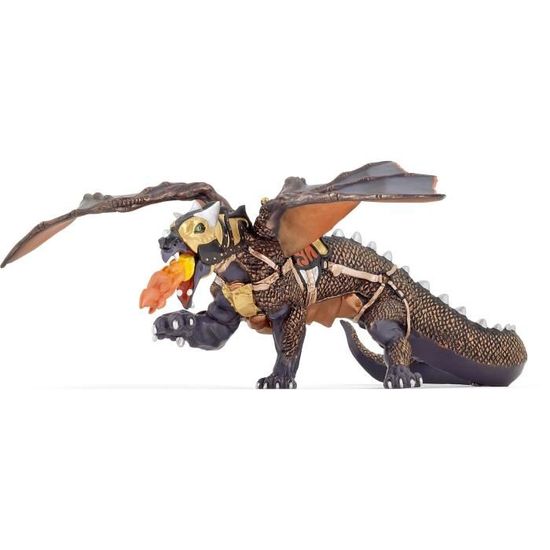Figurine Dragon des ténèbres - PAPO - LE MONDE FANTASTIQUE - Multicolore - Marron - Pour Enfant
