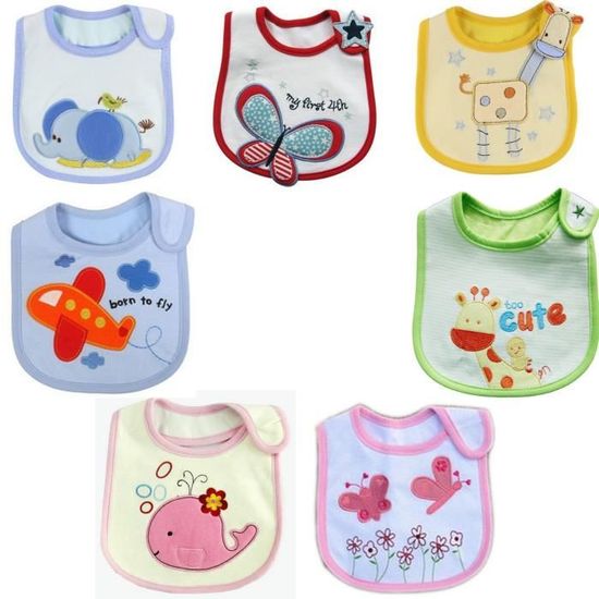 Motifs Cartoon 1 Lot De 7 Pcs Bavoir Bebe Jour De La Semaine Souple Bandana Bavette En Coton Adaptes Pour Fille Et Garcon 0 3 Ans Cdiscount Puericulture Eveil Bebe