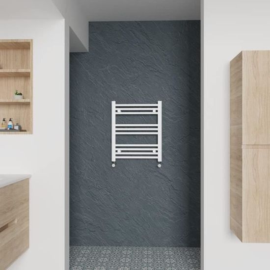 BLYSS WOLFSBANE Scalda Asciugamani Angolare – 600x500 Mm, Argento, Per Bagno - Foto 3