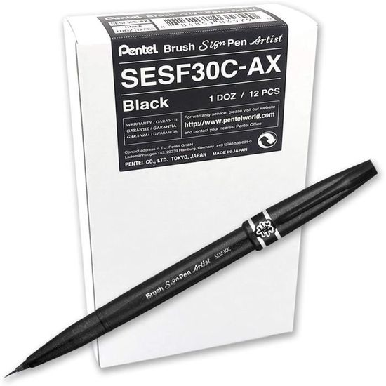 Feutre pointe souple Brush Sign Pen Artist de Pentel
