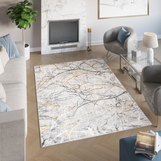 Azovia Tapis Couloir Long Oderne Otif Abstrait Vintage - Tapis De Passage à Poil Court Doux