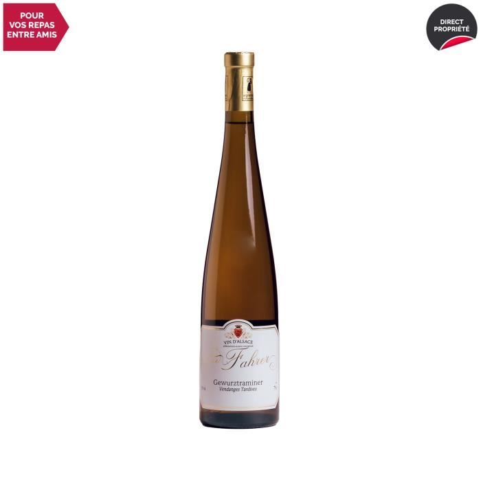 Alsace Vendanges Tardives Gewurztraminer Blanc 2019 - 75cl - Domaine Sylvie Fahrer et Fils - Vin AOC Blanc d' Alsace