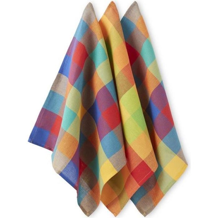 Lot de 6 serviettes de table madras