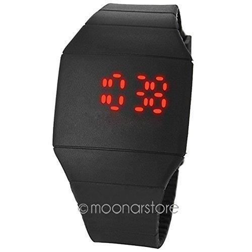 Montre numérique avec bracelet en silicone, Ultra mince Cool écran tactile LED Digital Montre-bracelet d\'affichage, affi