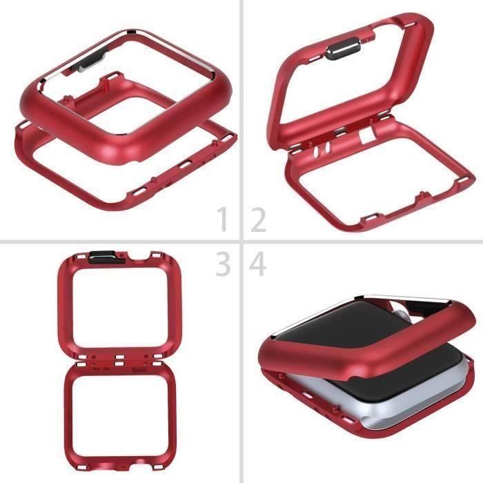 Coque Apple Watch 38mm,Magnétique Étui Protection Anti-Chocs Intégrale Pour Montre iWatch Apple Watch Série 3 Série 2 Série1 Rouge