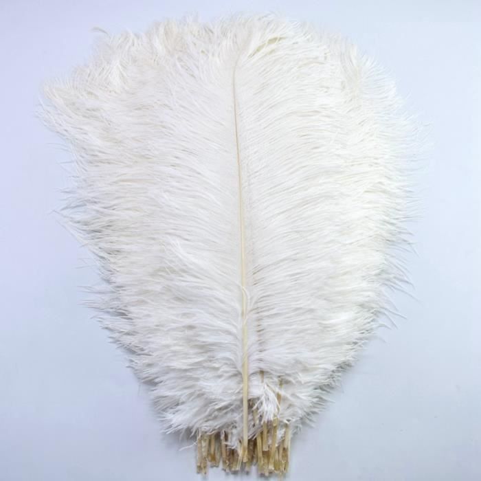 En gros 10 Pcs-Lot 15 70 CM plumes blanches naturelles autruche plumes bricolage grandes plumes - Type Small Pole 30-35cm - 10 pcs