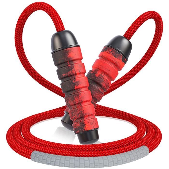 Cocoda Corde à Sauter, Jump Rope Réglable sans Enchevêtrement avec Roulements à Billes Rapides, Poignée Anti-Glissant en Mousse à Mé