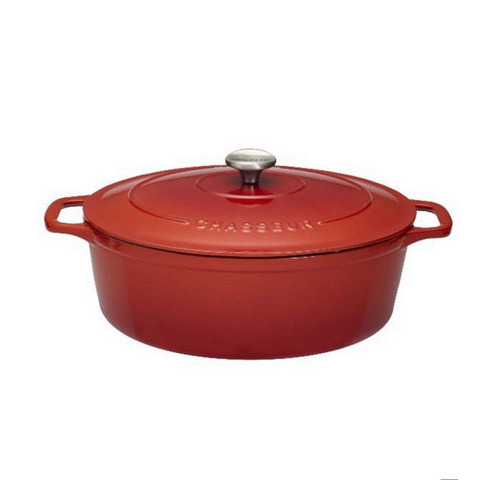 Chasseur - cocotte ovale en fonte émaillée 35cm rubis sublime - puc473558