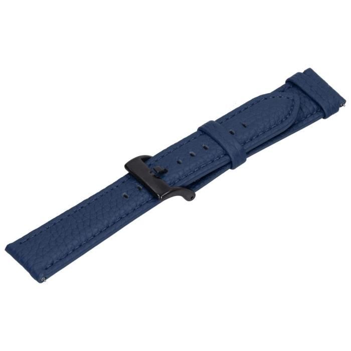 EJ.life bracelet de montre souple décontracté Bracelet de montre motif litchi Bracelet de montre de remplacement de couleur
