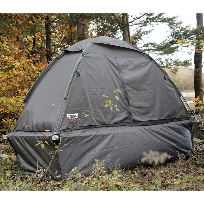 TENTE DE CAMPING FOSCO 1 PERSONNE VERT POUR LIT DE CAMP 313285