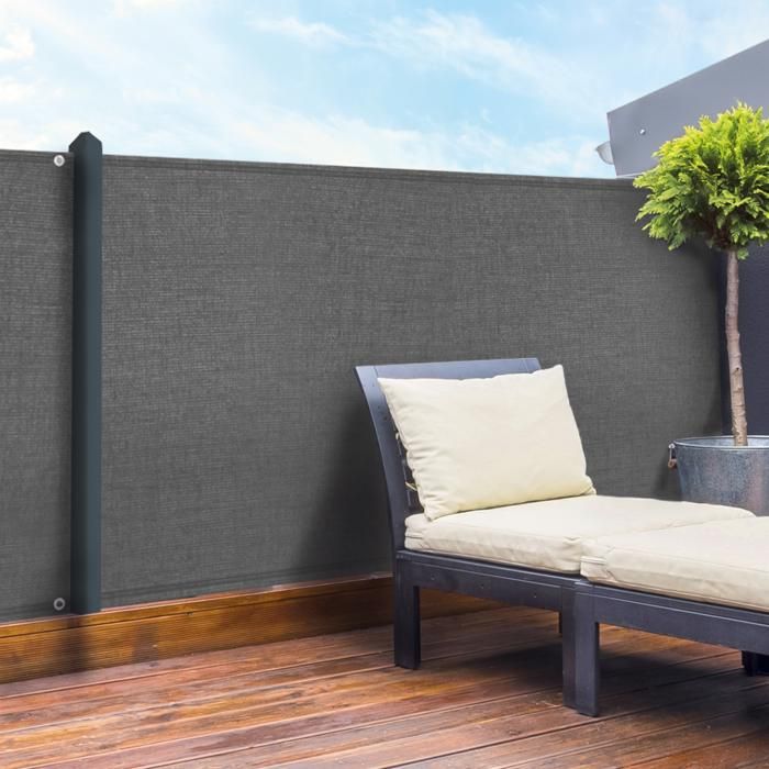 Brise vue gris 1,8 x 10 m 90 gr/m² classique