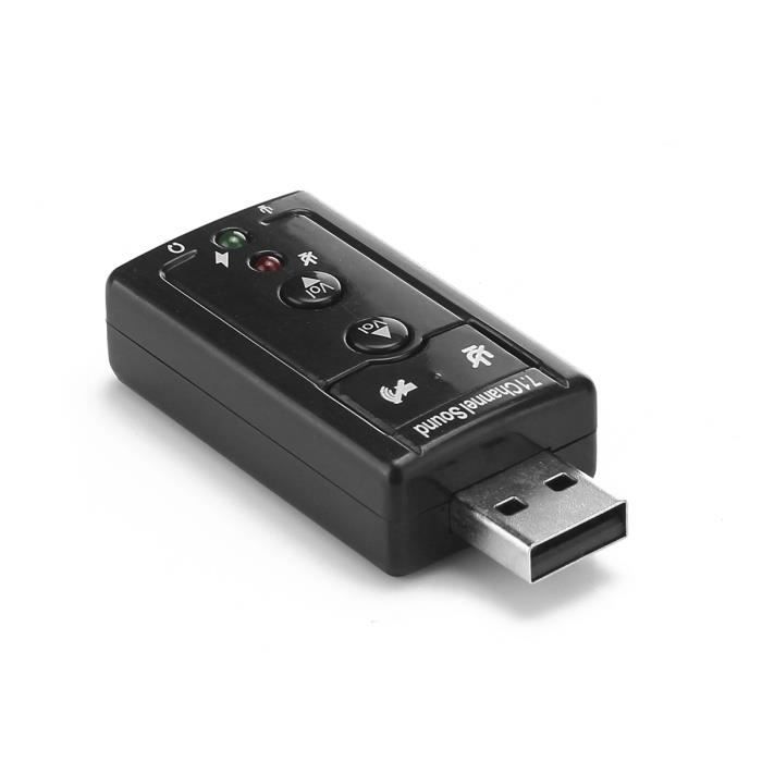 Carte son 7.1 canaux USB2.0 Carte son externe Adaptateur audio