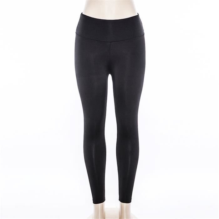WEKA Femme Legging de Sport à haute taille pour Fitness et Running Noir M